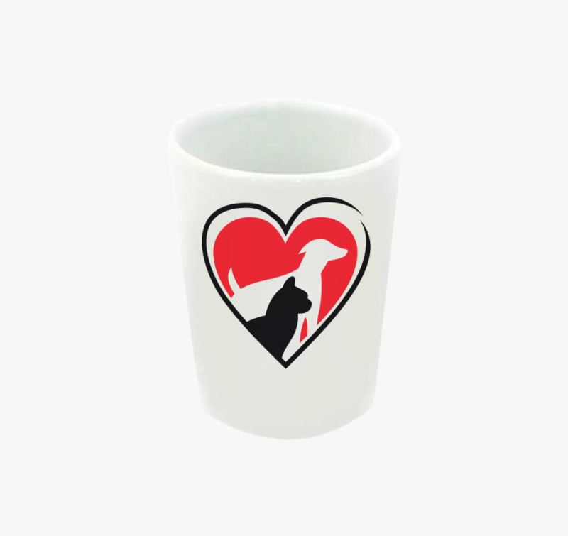 Kutya macska szív feles pohár