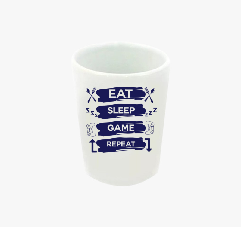 Eat sleep game repeat feles pohár