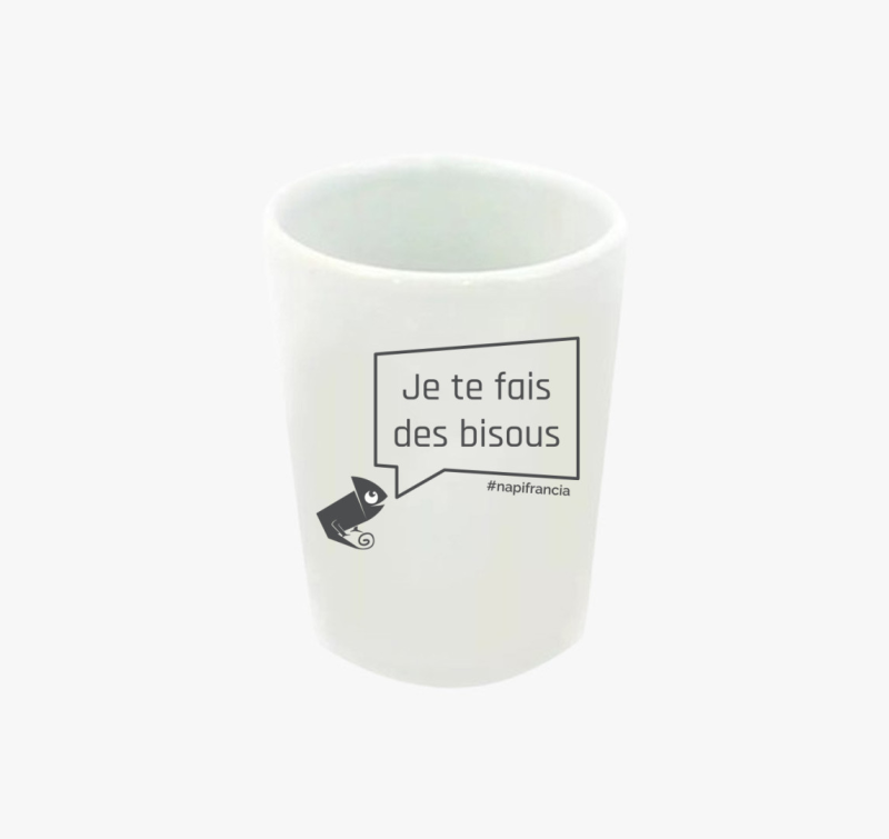 Puszillak! szürke feliratú feles pohár