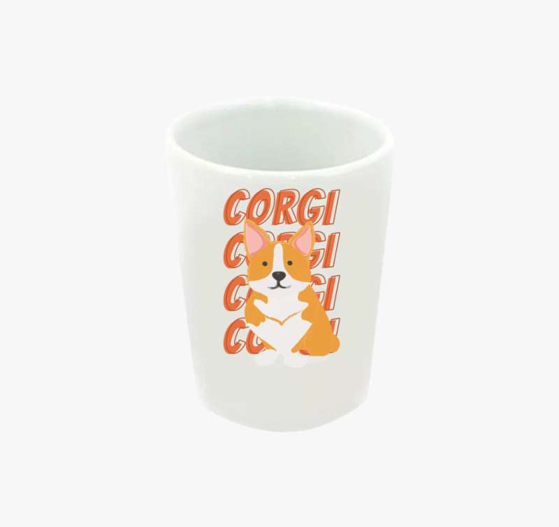 Corgi mintás feles pohár