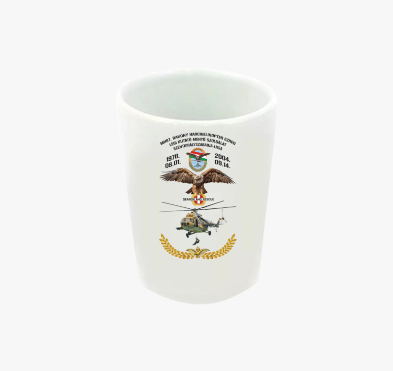 MH 87. Bakony Harcihelikopter Ezred kutató-mentő feles pohár