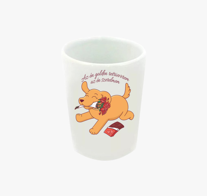 Szerelmes retriever feles pohár