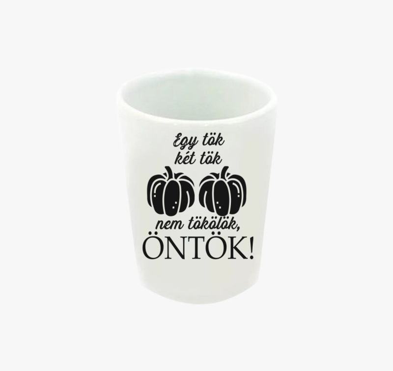 Tökös feles pohár