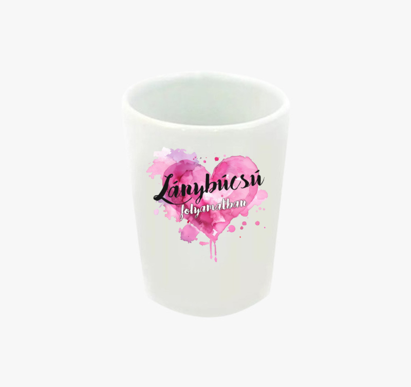 Lánybúcsú folyamatban szíves feles pohár