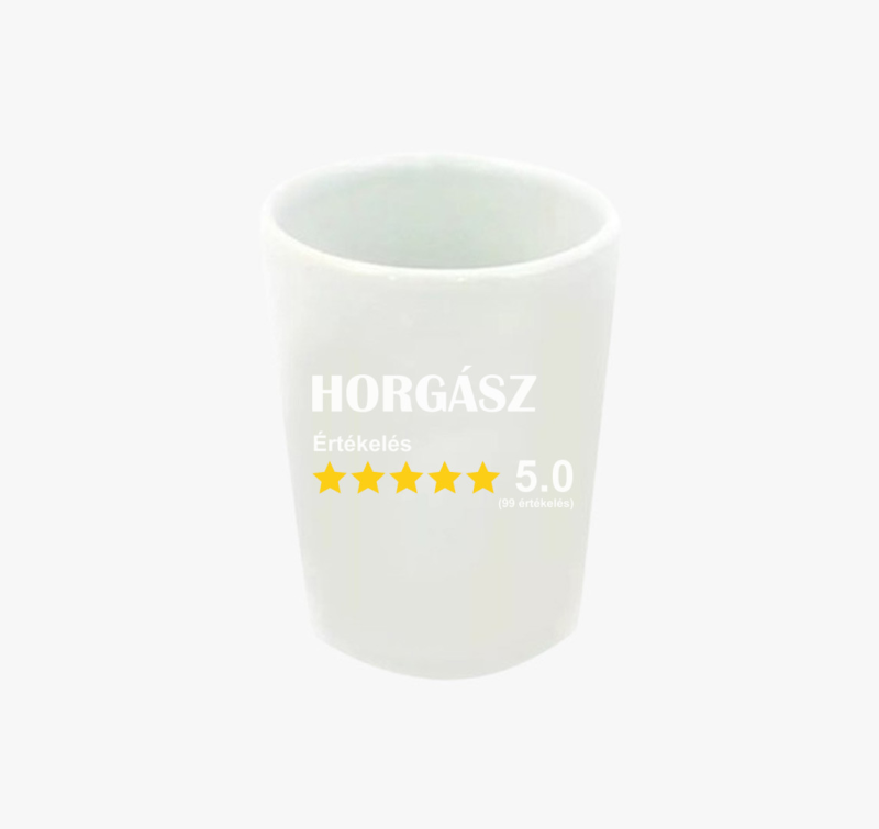 Horgász értékelős feles pohár