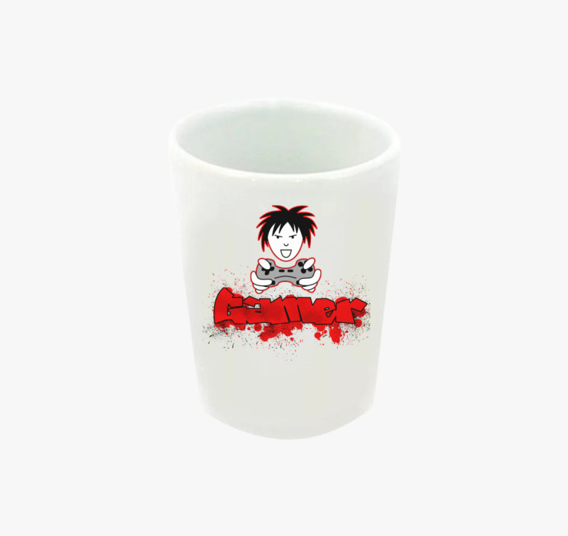 Gamer feliratú feles pohár