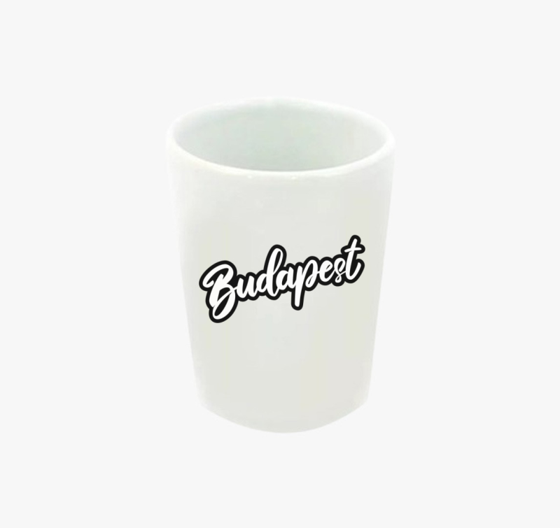 Budapest felirat feles pohár