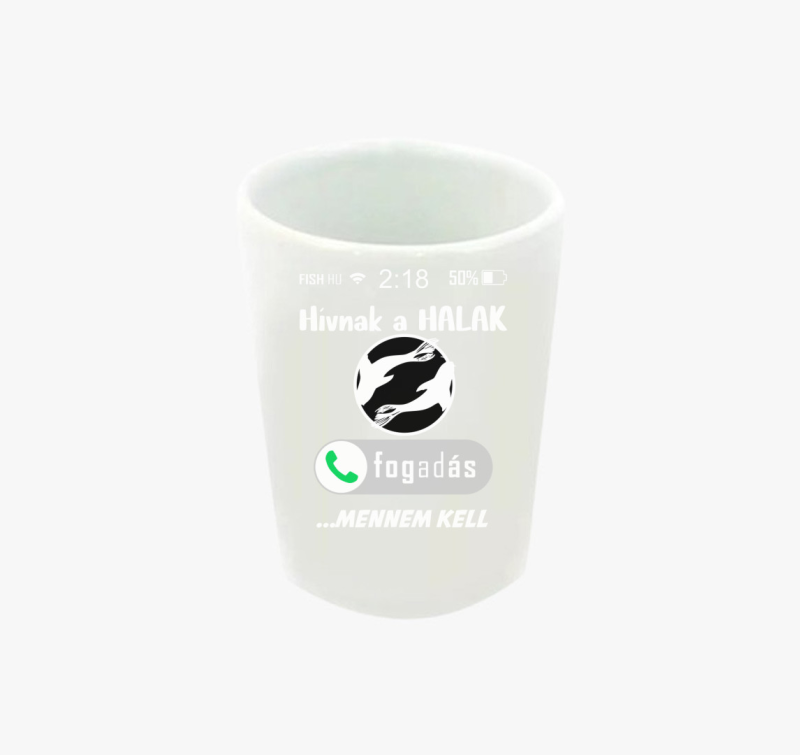 Hívnak a halak mintás feles pohár
