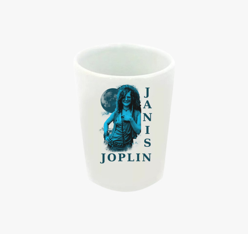 Janis Joplin kék portré feles pohár