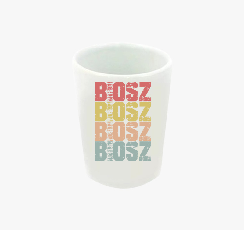 Biosz feliratos feles pohár
