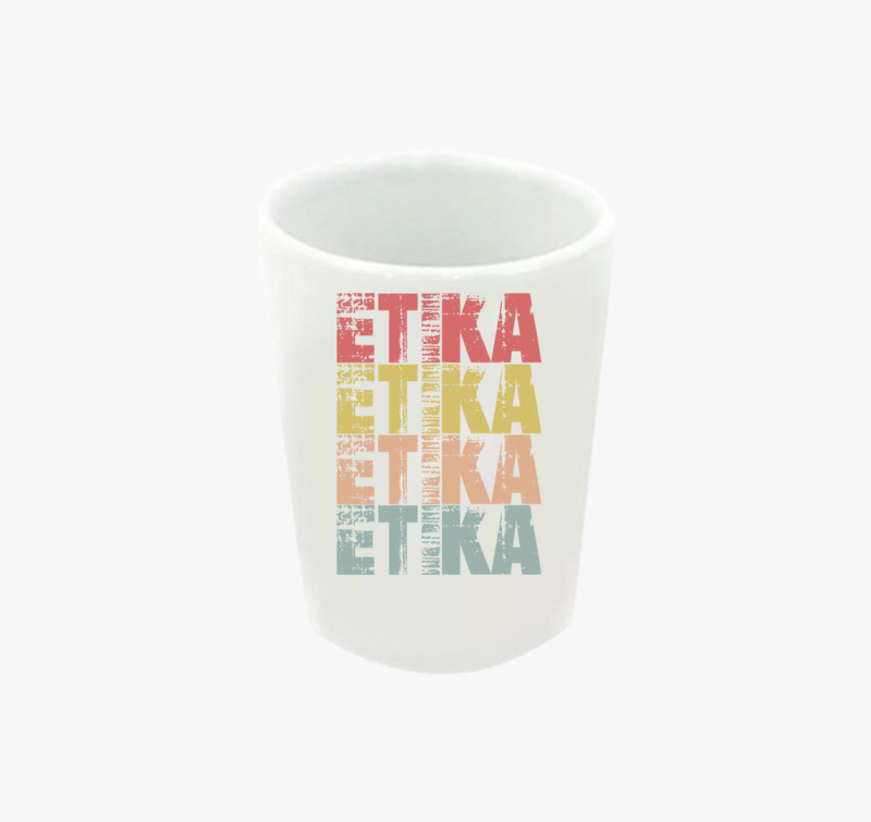 Etika feliratos feles pohár