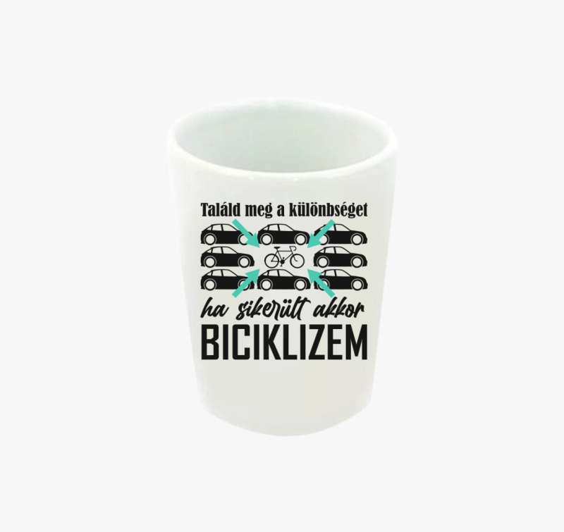 Biciklis különbség feles pohár