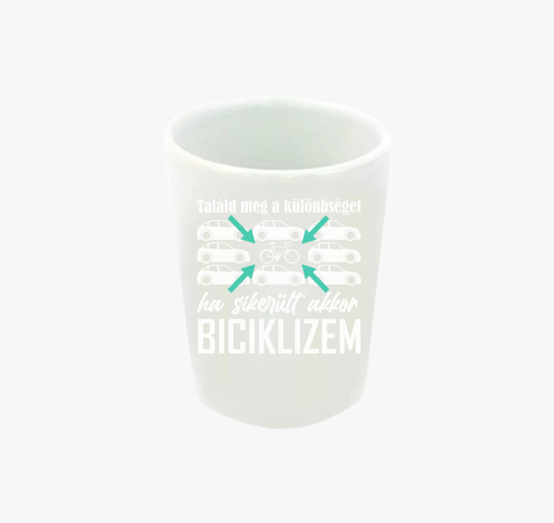 Biciklis különbség mintás feles pohár