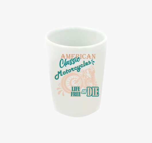 Motoros mintás feles pohár