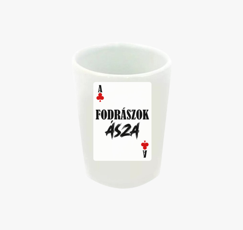 Fodrászok ásza kártyás feles pohár