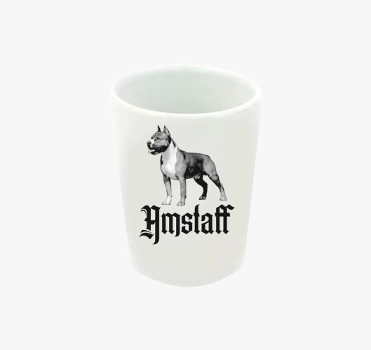 Amstaff kutya feles pohár