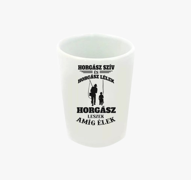 Horgász szív és horgász lélek feles pohár