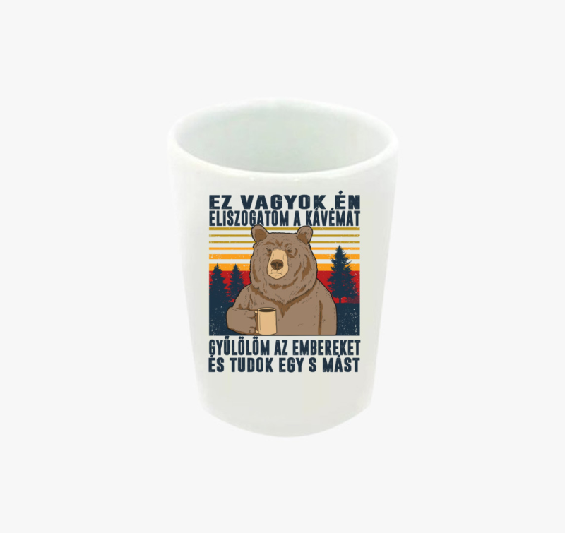 Kiégett medve feles pohár