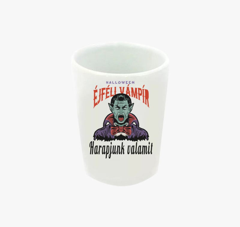 Éjféli vámpír halloweeni feles pohár