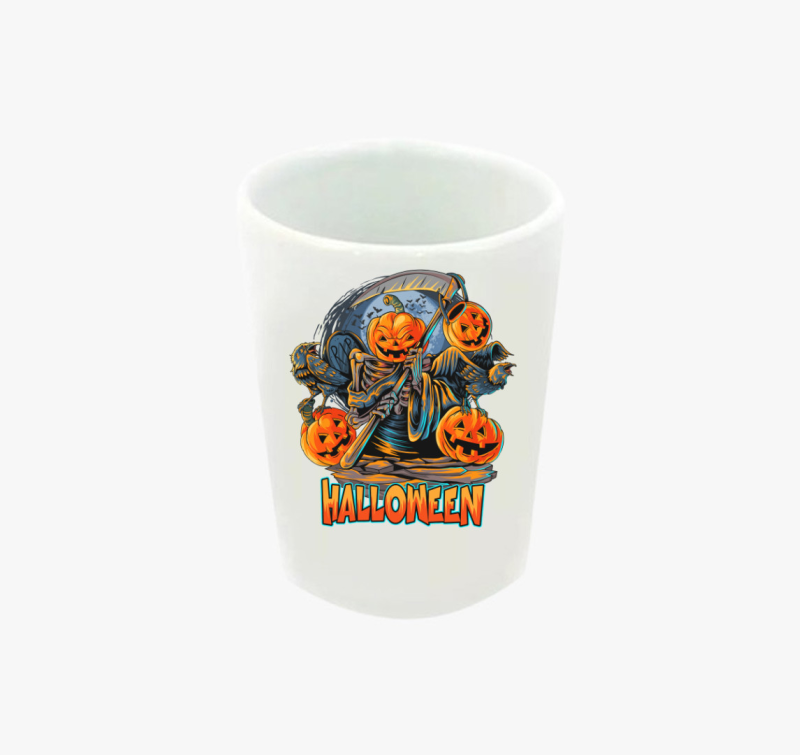 Halloweeni kaszás tök feles pohár
