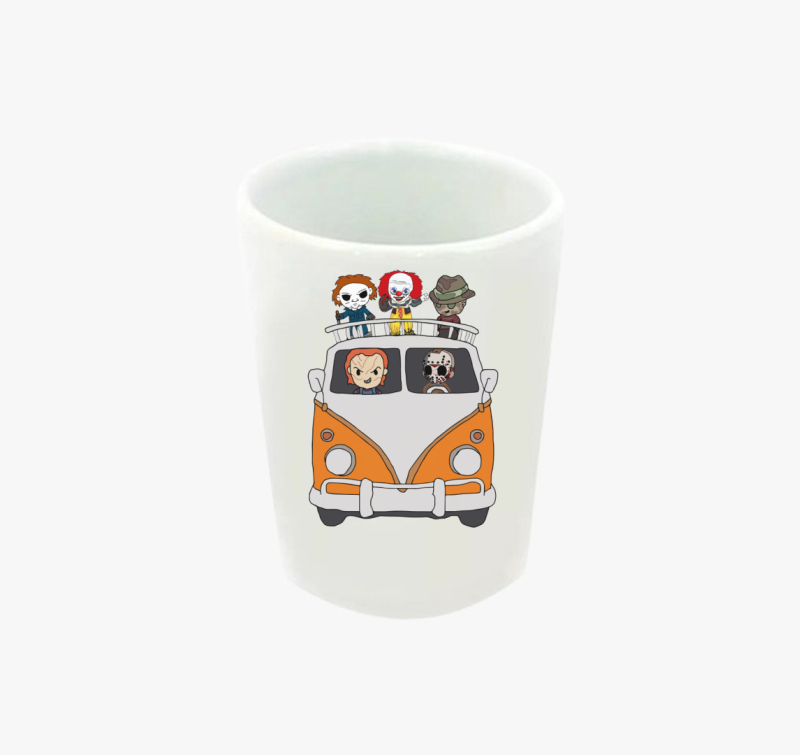 Halloweeni karakterek feles pohár