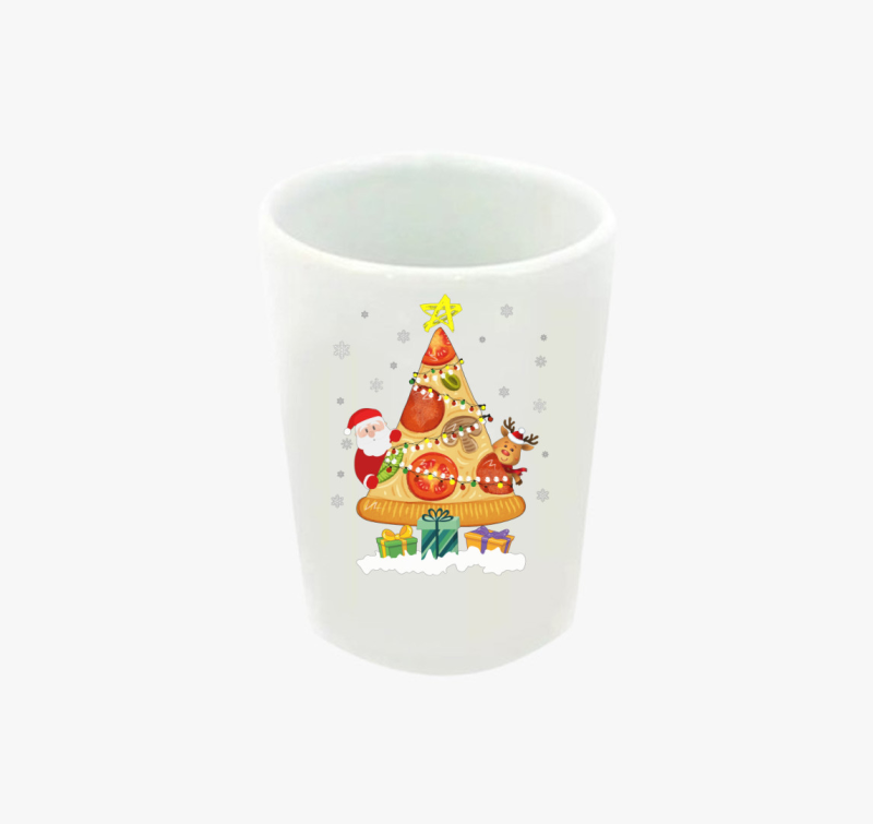 Pizza karácsonyfa feles pohár