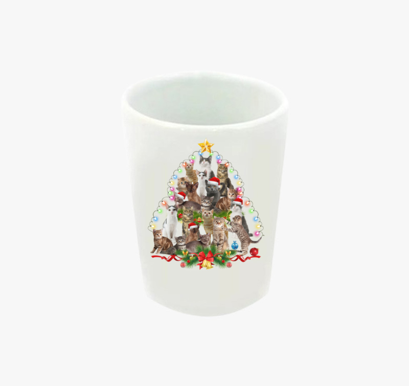 Karácsonyi macskaland feles pohár