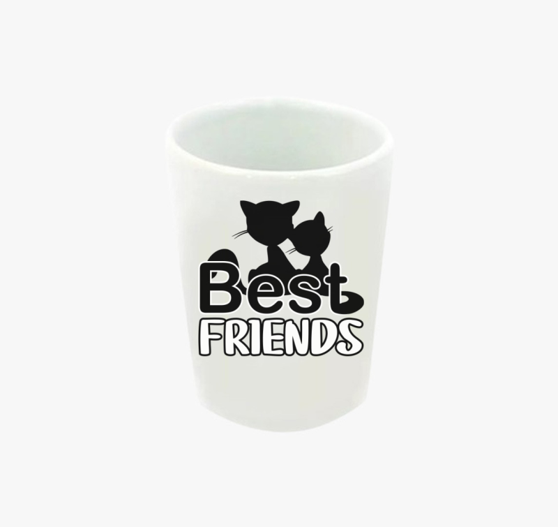 Macskás barátos feles pohár