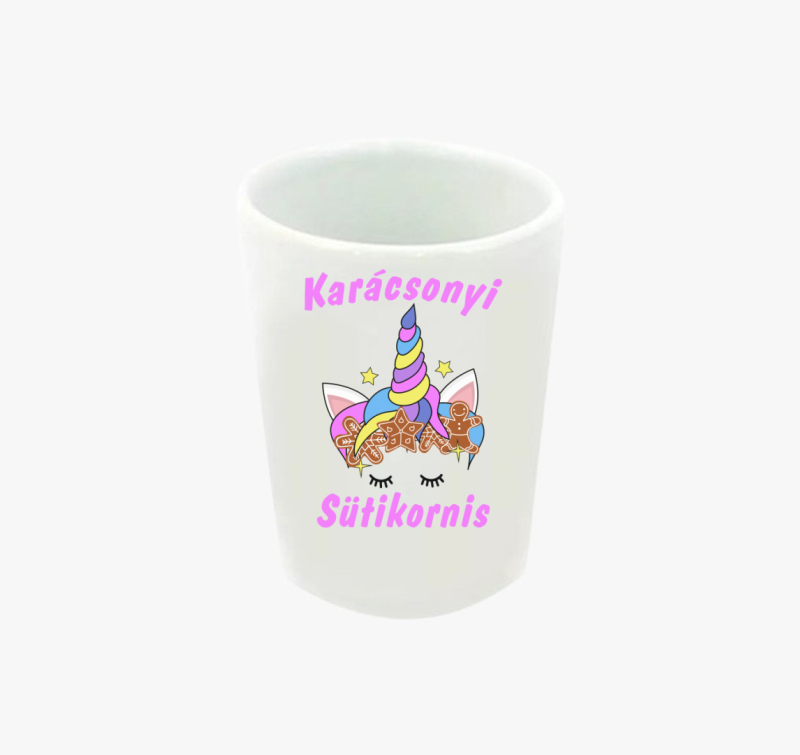 Karácsonyi sütikornis feles pohár