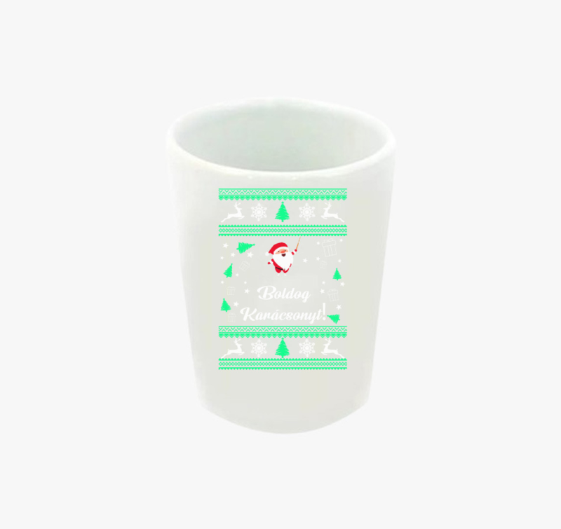 Boldog karácsonyt karácsonyi mintás feles pohár