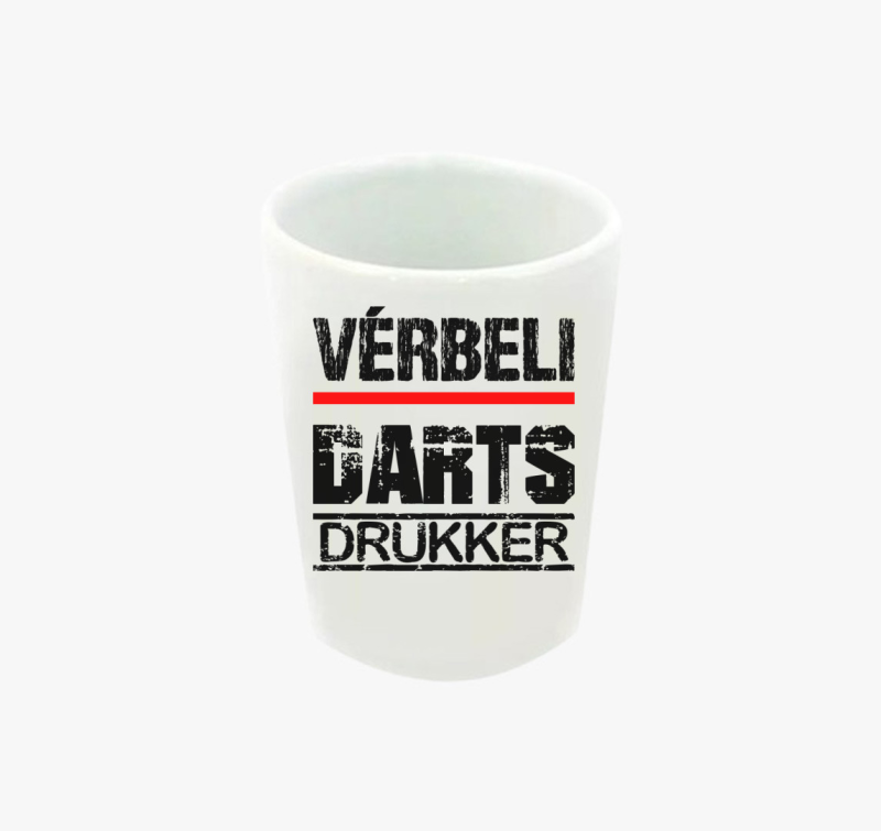 Vérbeli darts drukker feles pohár