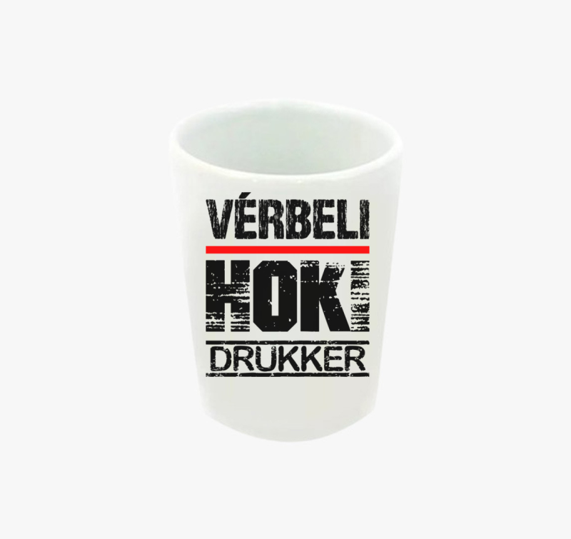Vérbeli hoki drukker feles pohár