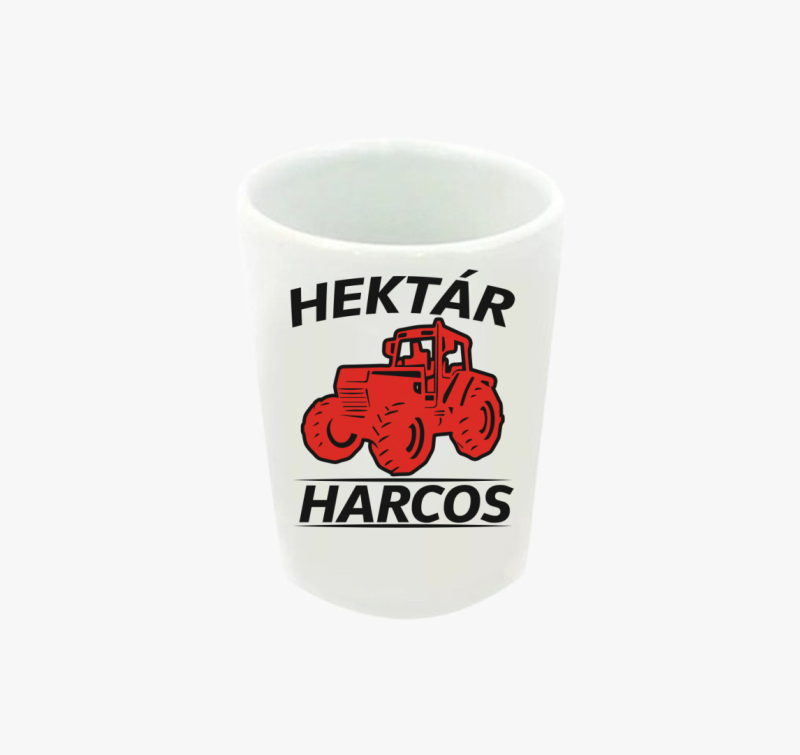 Hektár harcos traktoros feles pohár