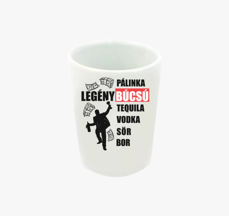 Legénybúcsú italokkal feles pohár