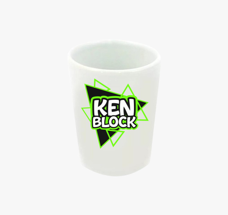 Ken Block feliratú feles pohár