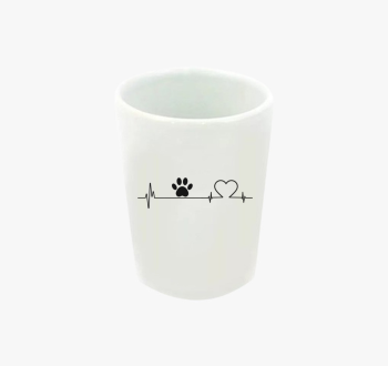 Kutya szívhang feles