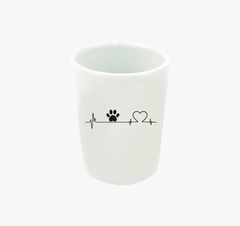 Kutya szívhang feles pohár