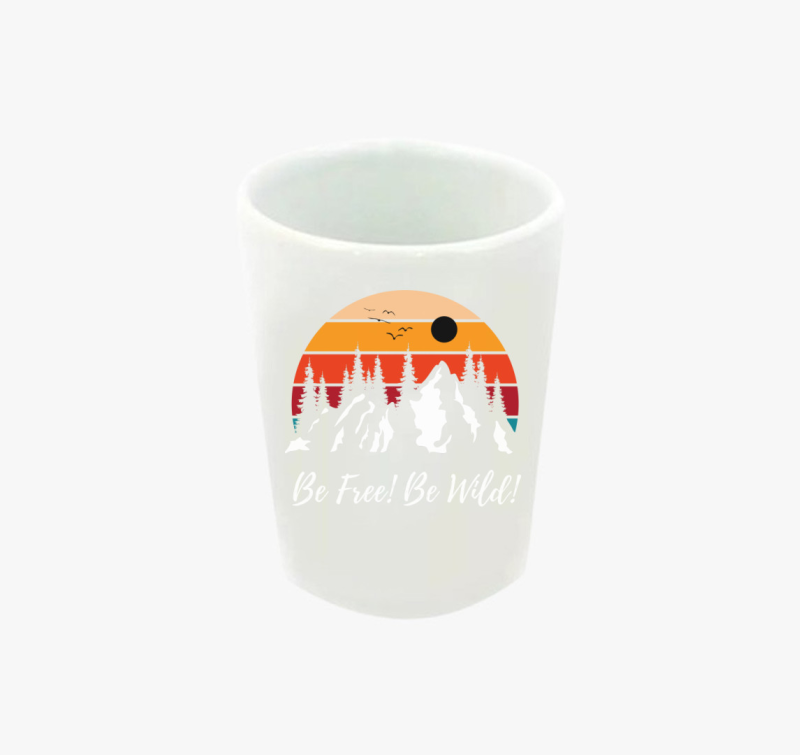 Be Free Be Wild! színes feles pohár