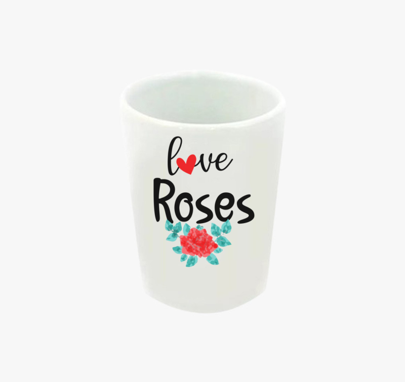 Love Red Roses feles pohár