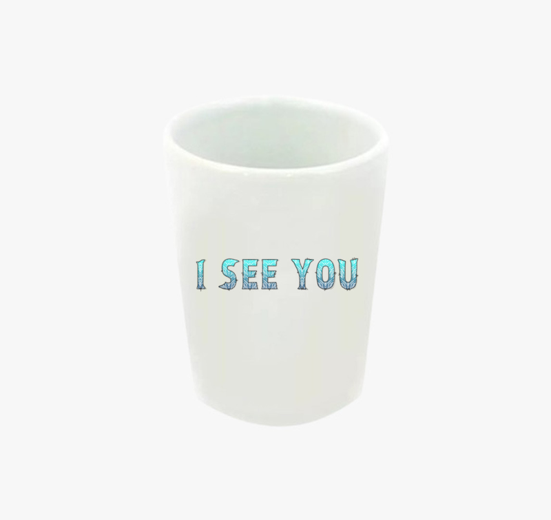 I see You (kék vízmintás) feles pohár