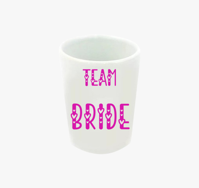 Team Bride pink feles pohár