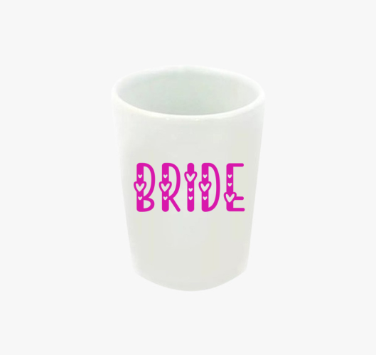 Bride pink feles pohár