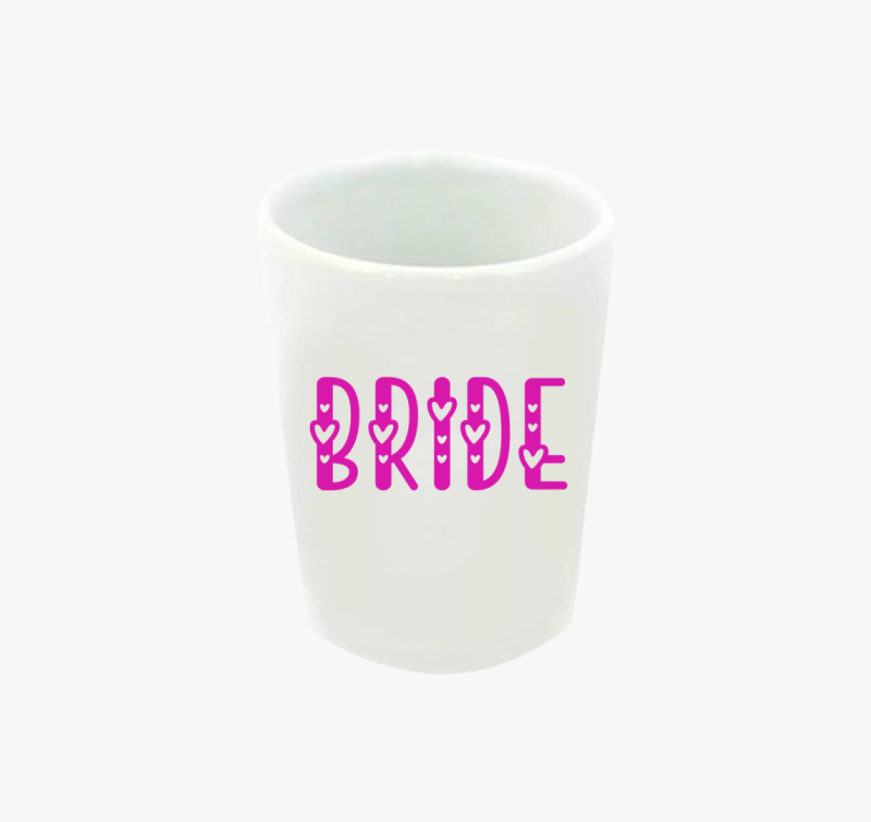 Bride pink feles pohár