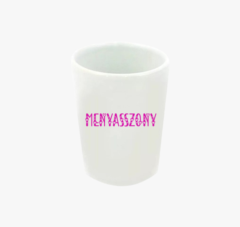 Menyasszony pink feles pohár