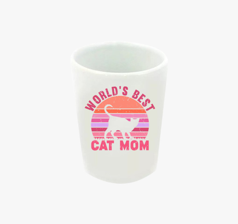 Best Cat Mom feles pohár