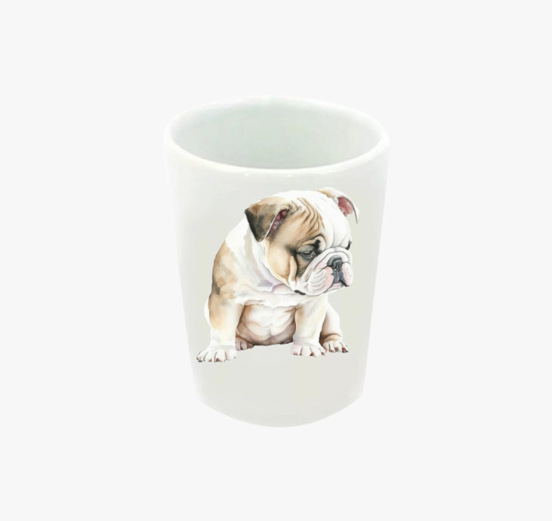 Angol bulldog feles pohár