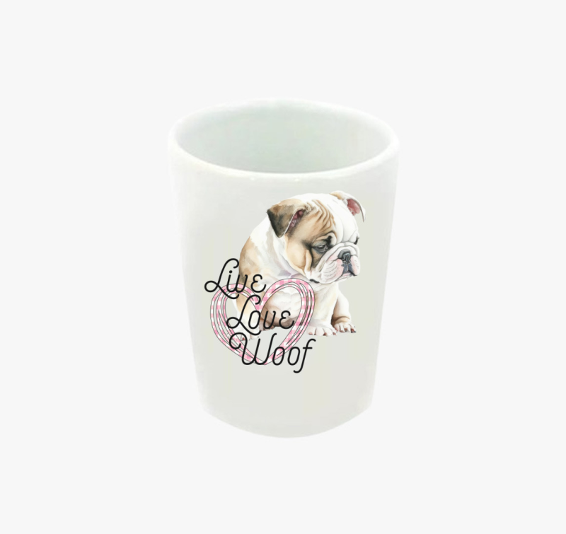 Angol bulldog Woof feles pohár