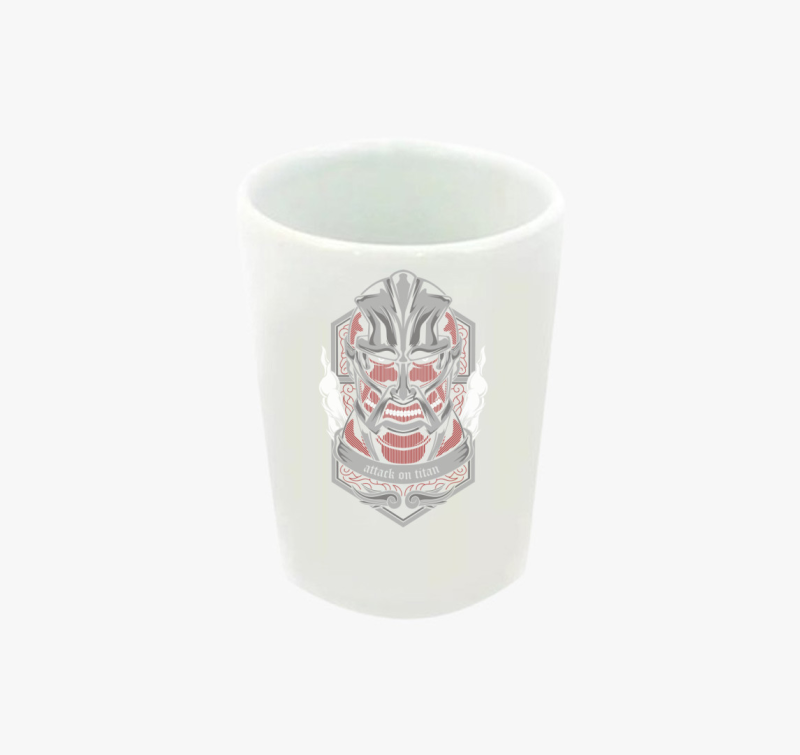 Attack on Titan - Titán feliratos sziluett feles pohár
