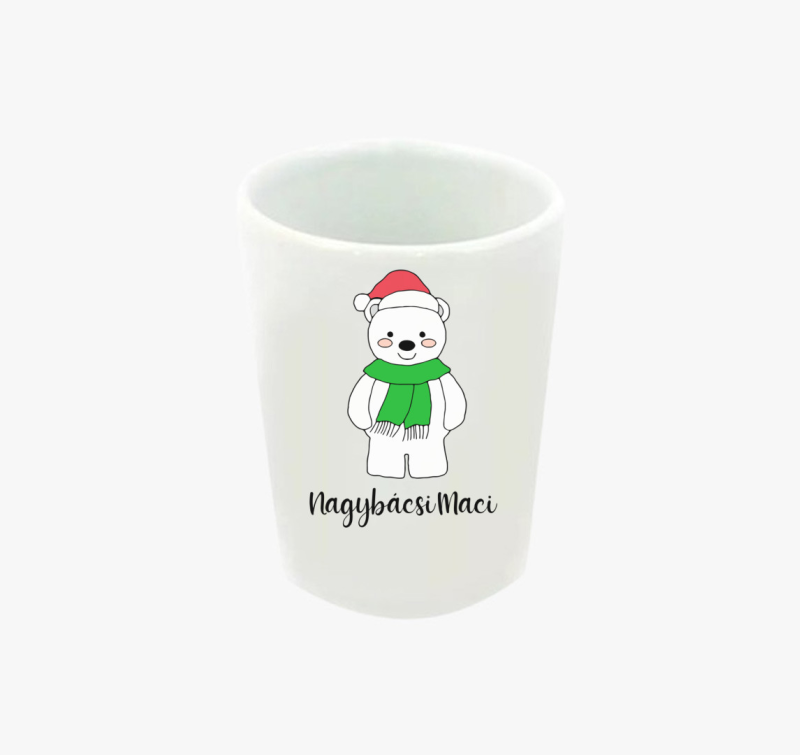 Nagybácsi maci karácsonyi feles pohár
