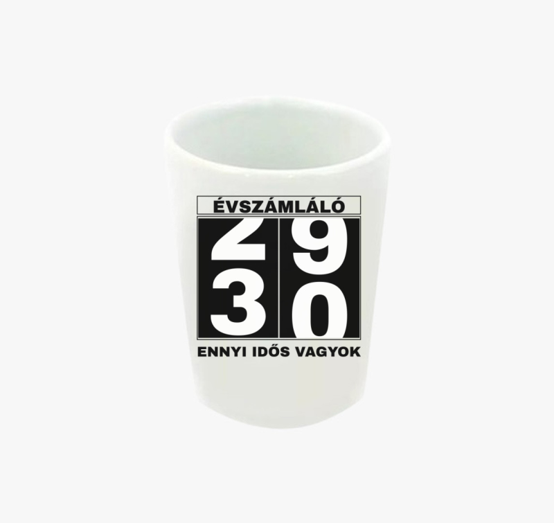 Évszámláló 30 éves szülinapi feles pohár